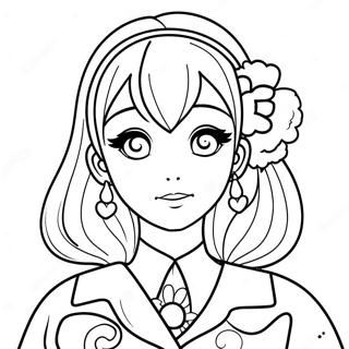 Anime Beauty Girl Coloring Page 46253-36928