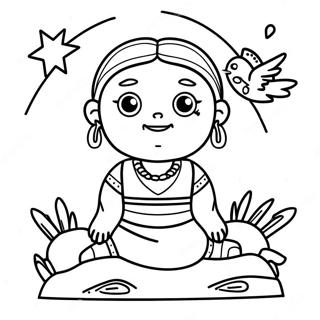 Maya And The Three Coloring Pages