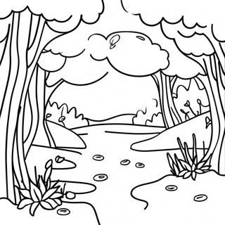 Joyful Nature Scene Coloring Page 462-369