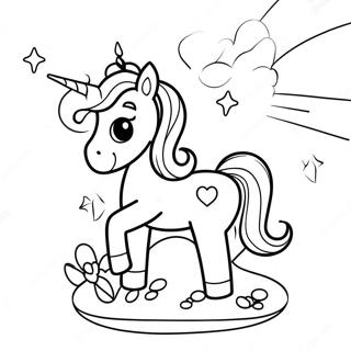 Happy Birthday Unicorn Coloring Pages