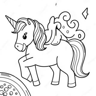 Happy Birthday Unicorn Coloring Page 46333-36991