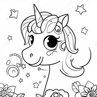 Happy Birthday Unicorn Coloring Page 46333-36992