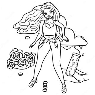 Malibu Barbie Stylish Outfit Coloring Page 46364-37013