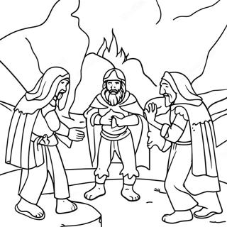 Fiery Furnace Coloring Pages