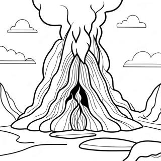 Lava Flowing In Fiery Furnace Coloring Page 46384-37030