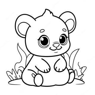 Cute Baby Animal Coloring Page 46393-37035