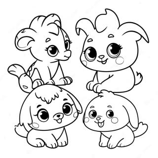 Adorable Baby Animal Friends Coloring Page 46394-37040