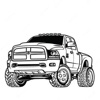 Dodge Ram 1500 Diesel Lifted Truck Coloring Page 46403-37048