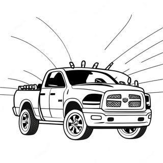 Dodge Ram 1500 Diesel Lifted Truck Coloring Pages