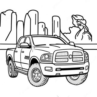 Custom Dodge Ram 1500 Truck Coloring Page 46404-37042