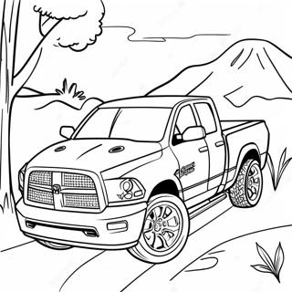 Custom Dodge Ram 1500 Truck Coloring Page 46404-37044