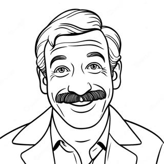 Ted Lasso With A Whimsical Smile Coloring Page 46444-37081