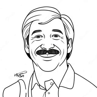 Ted Lasso With A Whimsical Smile Coloring Page 46444-37083