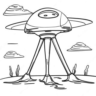 War Of The Worlds Martian Tripod Coloring Page 46464-37094