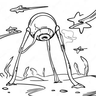 War Of The Worlds Martian Tripod Coloring Page 46464-37095