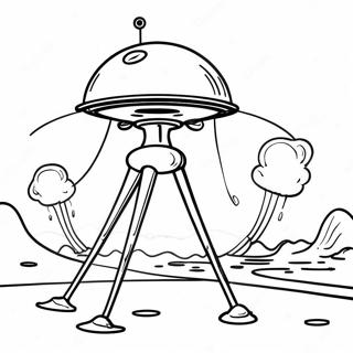 War Of The Worlds Martian Tripod Coloring Page 46464-37096