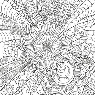 Adult Coloring Page With Intricate Patterns 4646-3821