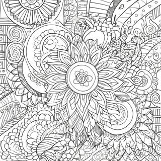 Adult Coloring Page With Intricate Patterns 4646-3823