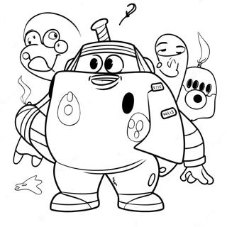 Merry Pixar Characters Coloring Page 46474-37097