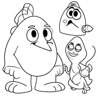 Merry Pixar Characters Coloring Page 46474-37098