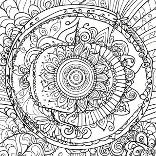 Relaxing Mandala Adult Coloring Page 4647-3825