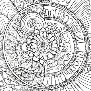 Relaxing Mandala Adult Coloring Page 4647-3827