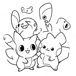 Cute Pokemon Characters Coloring Page 46484-37107