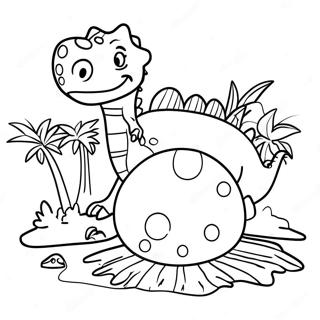 Dino Egg Coloring Pages