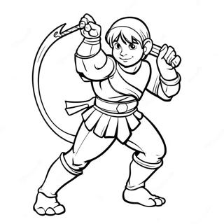 Raphael With Nunchaku Coloring Page 46504-37122