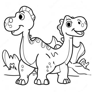 Colorful Dinosaurs Coloring Page 46524-37141