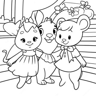 Angelina Ballerina With Friends Coloring Page 46544-37157