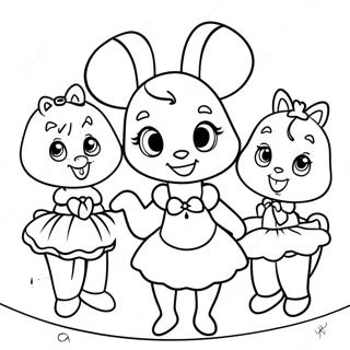 Angelina Ballerina With Friends Coloring Page 46544-37159