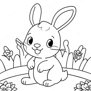 Cute Cream The Rabbit Coloring Page 46554-37161