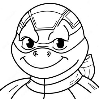 Ninja Turtles Face Coloring Pages