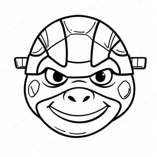 Funny Ninja Turtles Face Coloring Page 46574-37178