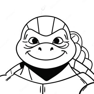 Funny Ninja Turtles Face Coloring Page 46574-37179