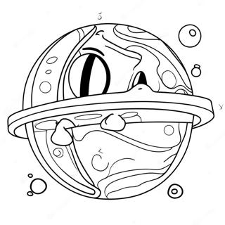 Colorful Neptune Planet Coloring Page 46594-37199