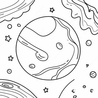 Colorful Neptune Planet Coloring Page 46594-37200