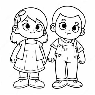 Colorful Kidcore Characters Coloring Page 46604-37206