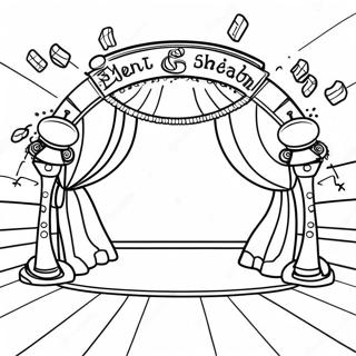 Talent Show Stage Coloring Page 46613-37213