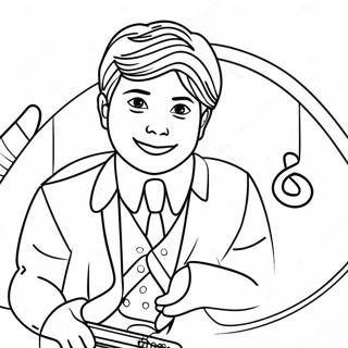 Exciting Talent Show Performer Coloring Page 46614-37210