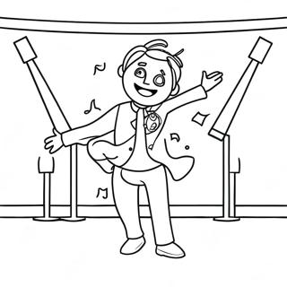 Exciting Talent Show Performer Coloring Page 46614-37211