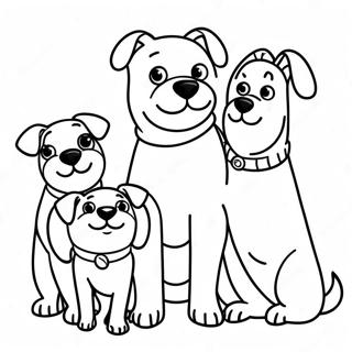 Dog Family Coloring Pages