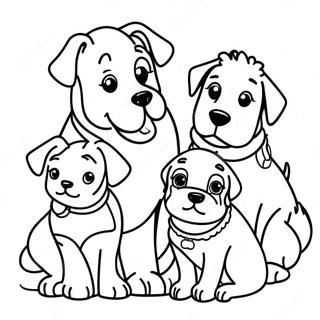 Dog Family Coloring Page 46623-37223