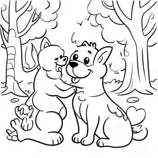 Dog Family Coloring Pages