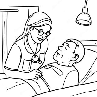 Cna Nurse Helping Patient Coloring Page 46634-37229