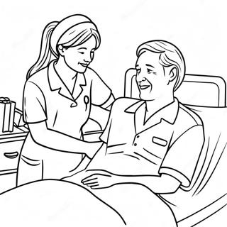 Cna Nurse Helping Patient Coloring Page 46634-37230