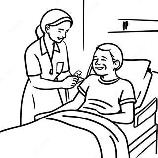 Cna Nurse Helping Patient Coloring Page 46634-37231