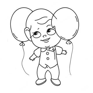 Harper With Colorful Balloons Coloring Page 46654-37243