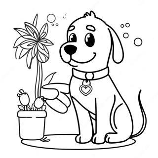 Playful Service Dog Coloring Page 46664-37250